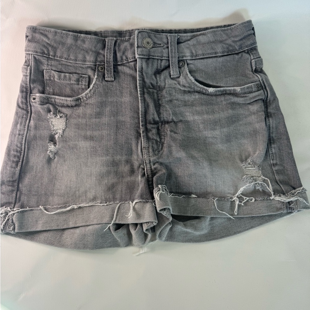 Old Navy Gray Distressed Jean Shorts